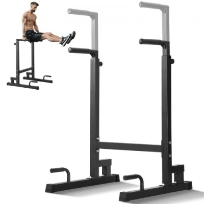 Afbeelding van VEVOR Dip Bar, 500 lbs capaciteit, Heave Duty Stand Station met Verstelbare Hoogte, Fitness Workout Bar Stabilizer Parallette Push Up Stand, Parallelle Bars voor Krachttraining Thuis