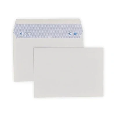 Afbeelding van envelop 50 A5 mail C5 wit papier 90 g grootte 162 x 229 mm witte met plakband sluiting