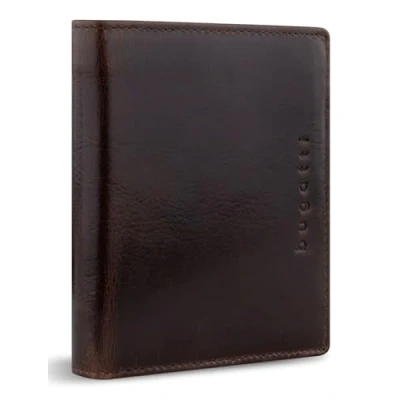 Afbeelding van bugatti portemonnee Romano RFID Wallet With Flap 10CC Brown donkerbruin