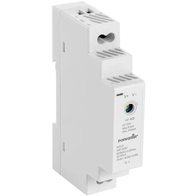 Afbeelding van Poppstar 24V Transformator DIN Rail output 24 V DC 0,63 A max. 15 W (input 100 240 AC 50/60 Hz) Adapter