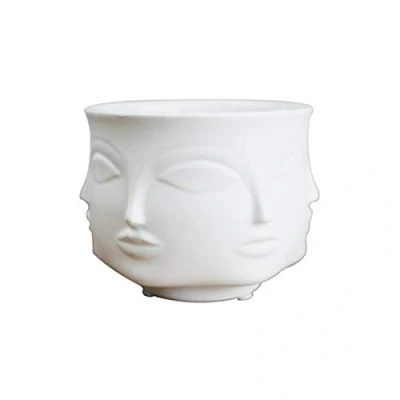 Afbeelding van EgBert Moderne keramische bloempot vaas Dora Maar Musa Jonathan Adler decoratie hoofd figuur ontwerp wit