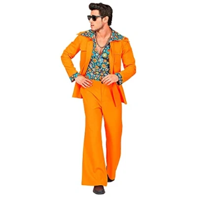 Afbeelding van Widmann jaren &#039;70 disco style outfit, jas met hemd, broek, carnaval, themafeest