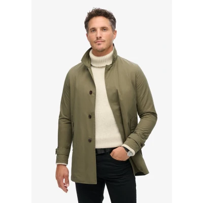 Afbeelding van Superdry Merchant CAR Halflange jas, Heren, Maat: Small, Chive green