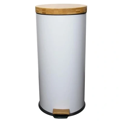 Afbeelding van Poubelle à pédale 30L FOREST Blanc