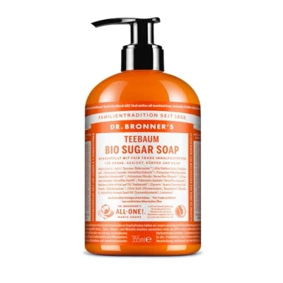Afbeelding van Dr. Bronner ́s BIO Sugar SOAP 355ML Douchegel, Dames, Maat: 355 ml, Teebaum