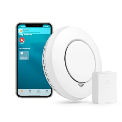 Afbeelding van Meross Détecteur de Fumée Interconnecté (avec HUB), Intelligent Compatible avec Apple Home, Alexa et Google Alarme Incendie Pile Remplaçable Fonction Test
