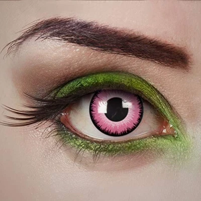 Afbeelding van aricona Kontaktlinsen Roze contactlenzen, kleurlenzen zonder sterkte, gekleurde contactlenzen voor carnaval, cosplay, 2 stuks