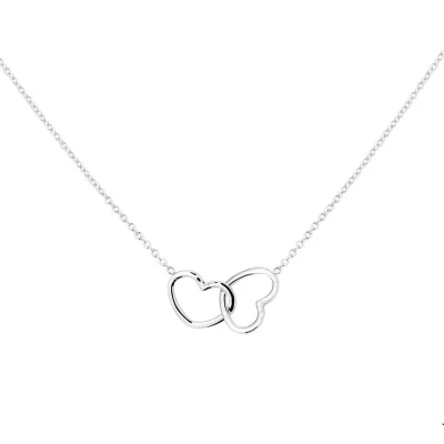 Afbeelding van Zilver Gerhodineerde Collier hart 1 1326172