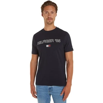 Afbeelding van Tommy Hilfiger 85 TEE Tshirt print, Heren, Maat: XS, Desert sky