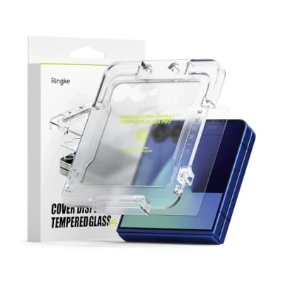 Afbeelding van Ringke Cover Display Pro Compatibel met [Samsung Galaxy Z Flip 7] Buiten Schermbeschermer Breukbestendig HD Helder Krasbestendig 9H Gehard Glas Installatiehulpmiddel 2 Stuks