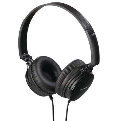Afbeelding van Thomson Hed2207Bk Koptelefoon On Ear Microfoon Vouwbaar Platte Kabel Zwart