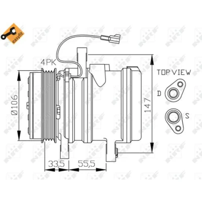 Afbeelding van Compressor, airconditioning NRF 32436