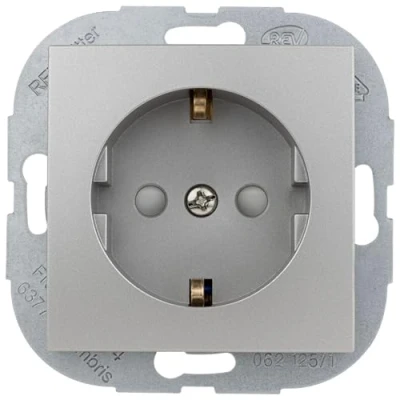 Afbeelding van REV 0208022300 Wandcontactdoos Inzetstuk Studio Platina