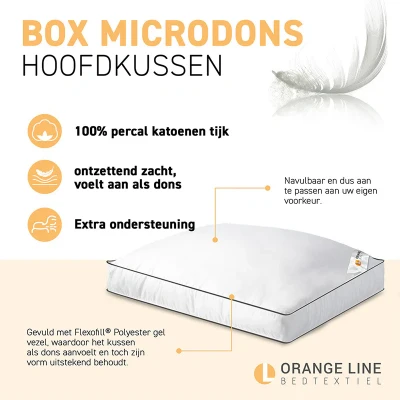 Afbeelding van Hoofdkussen Box Microdons Geschikt Voor Dekbed Discounter.nl
