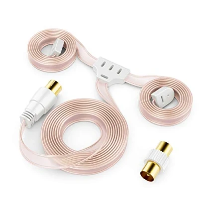 Afbeelding van deleyCON 1 Stuk FM AM VHF Radio Antenne Dipool Werpantenne Kamerantenne 75 Ohm Coax Aansluiting HiFi Ontvanger Stereo Installatie Tuner