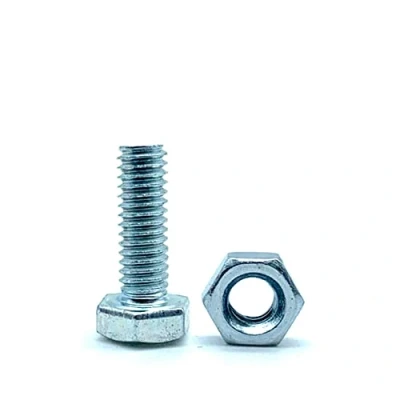 Afbeelding van DOJA Barcelona Schroeven met Moer 50 zeskantbouten moeren M4x20mm in gegalvaniseerd staal bouten en moeren, schroefdraadbout moer, zeskantige kop