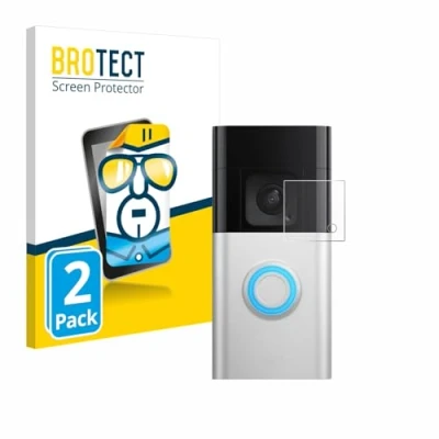Afbeelding van BROTECT Screenprotector voor Ring Battery Video Doorbell Pro Folie Beschermfolie transparant (2 Stuks)