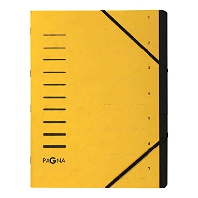 Afbeelding van Pagna 40058 05 opbergmap, 7 delig, 1 7, geel