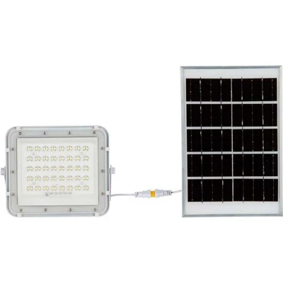 Afbeelding van V TAC VT 40W W Witte Schijnwerper op zonne energie 6W IP65 400 Lumen 6400K