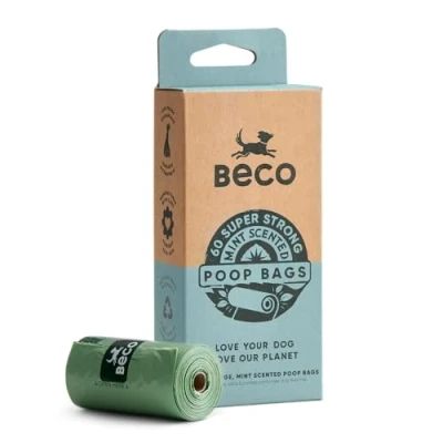 Afbeelding van Beco Hondenpoep zakjes met Mint Geur 100% Recycled Rollen van 15 Inhoud 60, 120 of 270 stuks 60