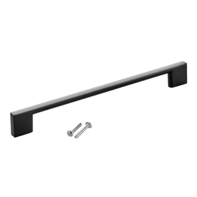 Afbeelding van SOTECH meubelgreep BLACKLINE XII BA 192 mm zwart mat aluminium (lengte 224 mm, breedte 9 hoogte 28 mm) vitrinekastgreep
