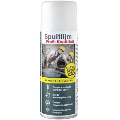 Afbeelding van YUKI MODEL Everglue Industriële spuitlijm, 400 ml, waterdicht, met instelbare sproeikop, contactlijm permanent hechtend voor extreem sterke hechting van tapijt, Alcantara, leer, dakhemel, akoestisch schuim enz