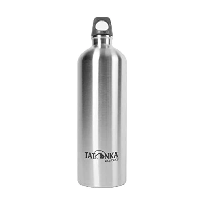 Afbeelding van Tatonka Drinkfles van roestvrij staal, 1 l, onbreekbare fles vrij schadelijke stoffen (BPA vrij), roestvrij, geschikt voor levensmiddelen, vaatwasmachinebestendig, met oog