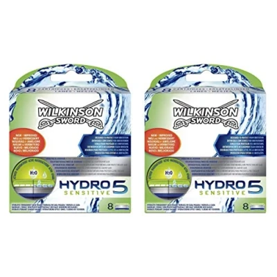 Afbeelding van Wilkinson 7001026P Sword Hydro 5 Sensitive scheermesjes met mesjes voor mannen gevoelige huid, extra vochtinbrengende smeerband, 16 stuks