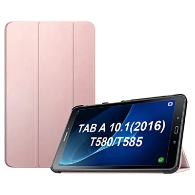 Afbeelding van Fintie Case voor Samsung Galaxy Tab A 10.1 2016, Super Dunne Lichtgewicht Beschermhoes hoes met Stand Functie Cover Geschikt 10,1 Zoll T580N / T585N, roségoud