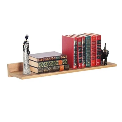 Afbeelding van RICOO wall shelf Wandplank zwevend 69 x 8 19 cm WM055 EG Hangende muur plank Wandrek eiken bruin