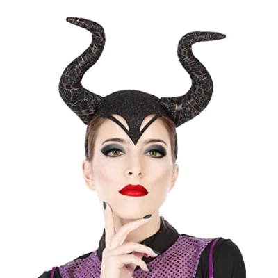Afbeelding van Halloween/horror verkleed diadeem/tiara grote duivel hoornsA  kunststof dames/meisjes Verkleedhoofddeksels