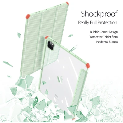 Afbeelding van Dux Ducis Tablet hoes geschikt voor Apple iPad Pro 2021 (11 inch) Toby Series Tri Fold Book Case Groen