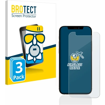 Afbeelding van BROTECT Screenprotector voor Apple iPhone 12 mini Folie Beschermfolie Beschermglas matte (3 Stuks)