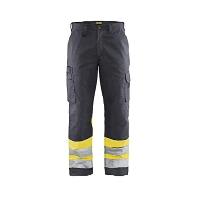 Afbeelding van Blaklader Werkbroek High Vis 1564 1811 Medium Grijs/High Geel C50