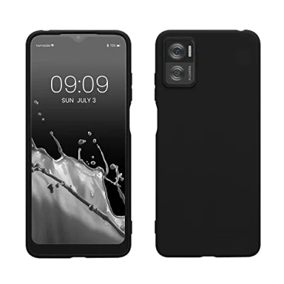 Afbeelding van kwmobile telefoonhoesje compatibel met Motorola Moto E22 / E22i hoesje Zachte case voor smartphone Back cover in mat zwart