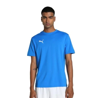 Afbeelding van Puma Fussball Teamsport Teamgoal Sport Tshirt, Heren, Maat: Large, Hellblauweissdunkelblau