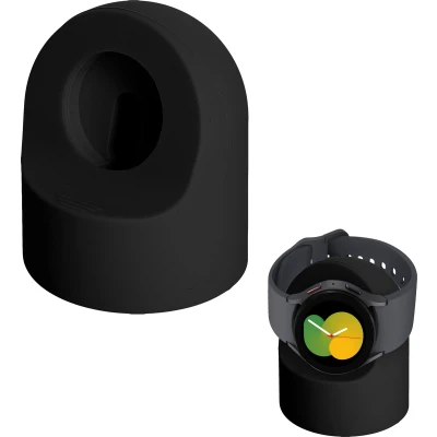 Afbeelding van kwmobile Horloge standaard geschikt voor Samsung Galaxy Watch 5 (40mm) / (44mm) Laadstation Oplaad houder Lichtgewicht siliconen in zwart