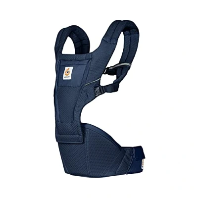 Afbeelding van Ergobaby Alta Hip Seat draagzak met heupzitje voor baby&#039;s en peuters vanaf 4 maanden (5,5 kg 20,4 kg), heupzitdrager SoftFlex Mesh, Midnight Blue