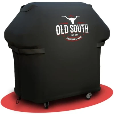 Afbeelding van Old South Barbecuehoes, weerbestendig, grillhoes voor Weber, Napoleon, Brinkmann, Char Broil gasgrill, grillhoes, zwart (135 x 70 115 cm)