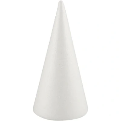 Afbeelding van Creativ 54367 25 cm 1 delig polystyreen kegel, wit, one size