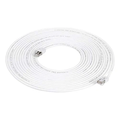 Afbeelding van Amazon Basics Ethernet patchkabel, RJ45 Cat7, 10 Gb/s overdrachtsnelheid, hoge snelheid, 600 MHz, dubbel beschermd, 15 meter, set van 1, wit