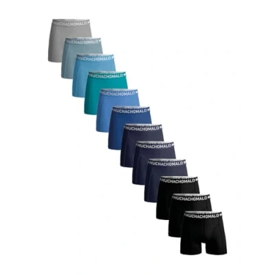 Afbeelding van MUCHACHOMALO Heren Boxers, Katoenen Effe Ondergoed, Multipack 12 Pack, Boxershorts Solid Klassieke Pasvorm, met Elastische Tailleband