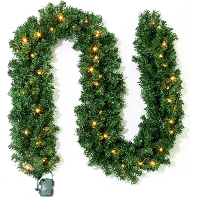 Afbeelding van Infinity Goods Guirlande Met verlichting Timer Kerstversiering 270CM Kerstslinger Kerstdecoratie 35 LED