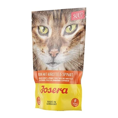 Afbeelding van 16x70g Josera Soup Kip met Wortel &amp; Spinazie Kattenvoer nat