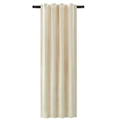 Afbeelding van WOLTU VH6071hsd,1 Stuck Fluwelen gordijn Verduisteringsgordijn met ruches lint,Thermisch ondoorzichtig 140x270cm,Beige