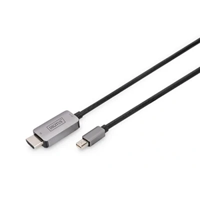 Afbeelding van DIGITUS 8K Mini DisplayPort naar HDMI adapterkabel 1.4 2.1 8K/60Hz Plug&amp;Play vergulde contacten 1m zwart
