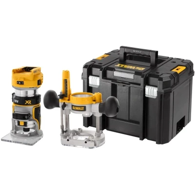 Afbeelding van DeWALT DCW604NT 18V Li ion accu boven /kantenfrees body in TSTAK