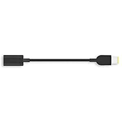 Afbeelding van Lenovo 4X90U45346 USB C kabeladapter Slim tip zwart adapter voor kabel (USB C, tip, stekker/bus, 0,018 m, zwart)