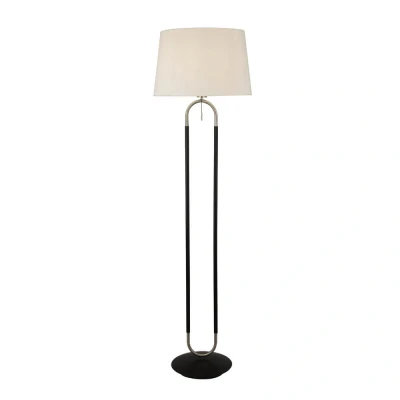 Afbeelding van Searchlight Vloerlamp Jazz 161cm zwart met creme EU41432SS