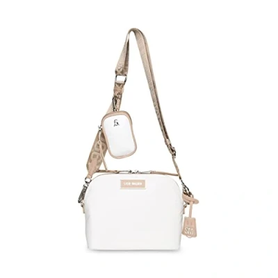 Afbeelding van Steve Madden Farren Nylon Dome Crossbody Bag Schoudertas voor dames, eenheidsmaat, Witte Tan, Eén maat